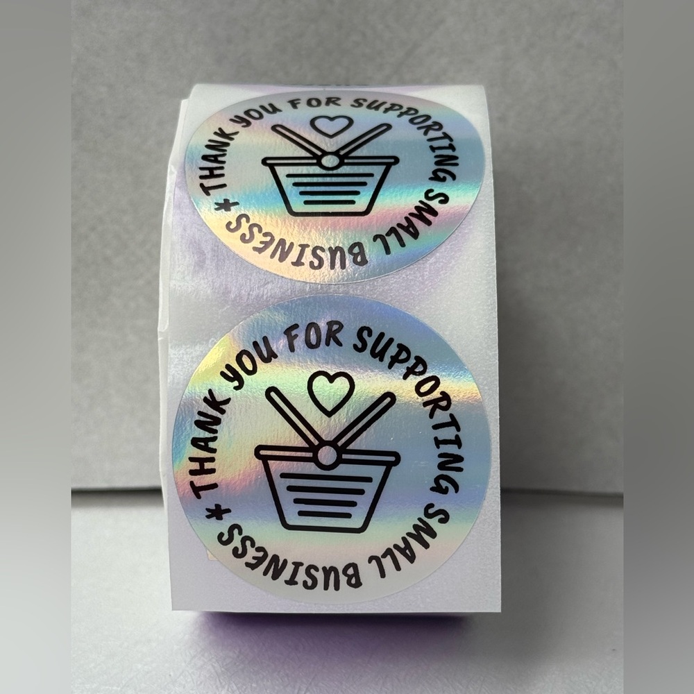 100pcs Thank You Stickers Holographic Small Business Labels 2” - Picture 14 of 14
